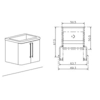 Mobile Lavatoio 50,5x50,5x87 cm 2 Ante Montegrappa Novella Dipiù Tortora