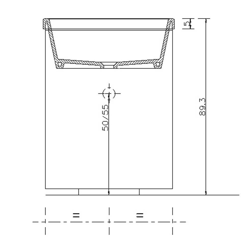 Mobile Lavatoio 50,5x50,5x87 cm 2 Cassetti Montegrappa Novella Dipiù Bianco