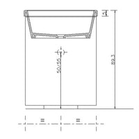 Mobile Lavatoio 50,5x50,5x87 cm 2 Cassetti Montegrappa Novella Dipiù Bianco