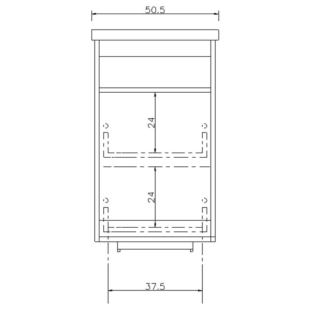 Mobile Lavatoio 50,5x50,5x87 cm 2 Cassetti Montegrappa Novella Dipiù Bianco