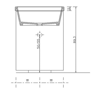 Mobile Lavatoio 65,5x50,5x87 cm 2 Cassetti Montegrappa Novella Dipiù Bianco