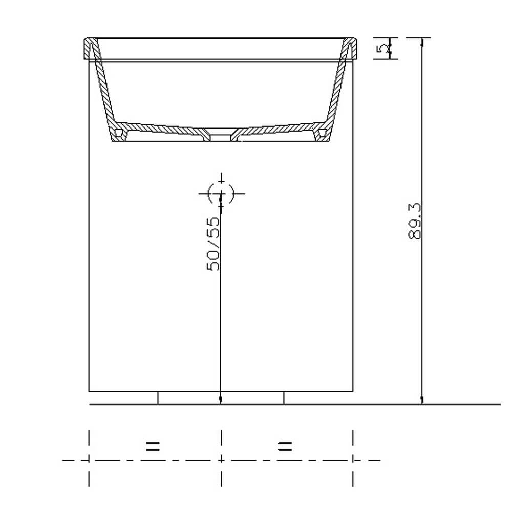 Mobile Lavatoio 65,5x50,5x87 cm 2 Cassetti Montegrappa Novella Dipiù Antracite