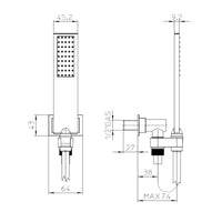 Soffione doccia in acciaio Bossini Manhattan con kit duplex Flat One