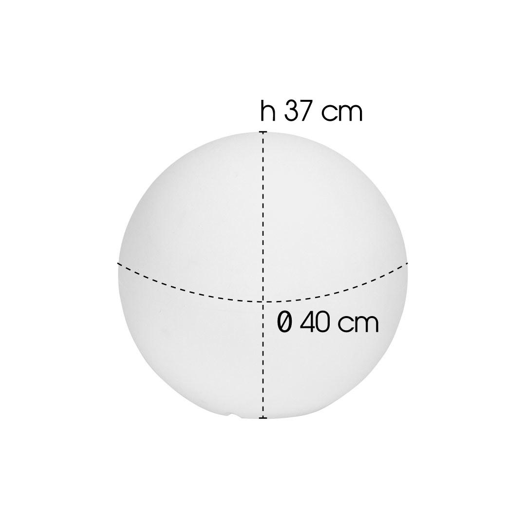 Sfera Luminosa da Giardino a LED Ø40 cm in Resina 5W Sphere Bianco Caldo