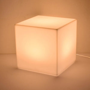 Cubo Luminoso da Giardino a LED 40x40 cm in Resina 5W Cube Bianco Caldo