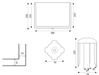 Porta Avvisi per Colonnina A4 Orizzontale in ABS e Metallo Nero con Plexiglass Trasparente