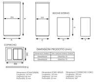 Cestino Gettacarte Posacenere 30,6x60x24,5 cm in Metallo Nero Opaco 17L per Interno Esterno