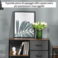 Cassettiera Multiuso con 3 Cassetti in Tessuto 80x29x71 cm Marrone