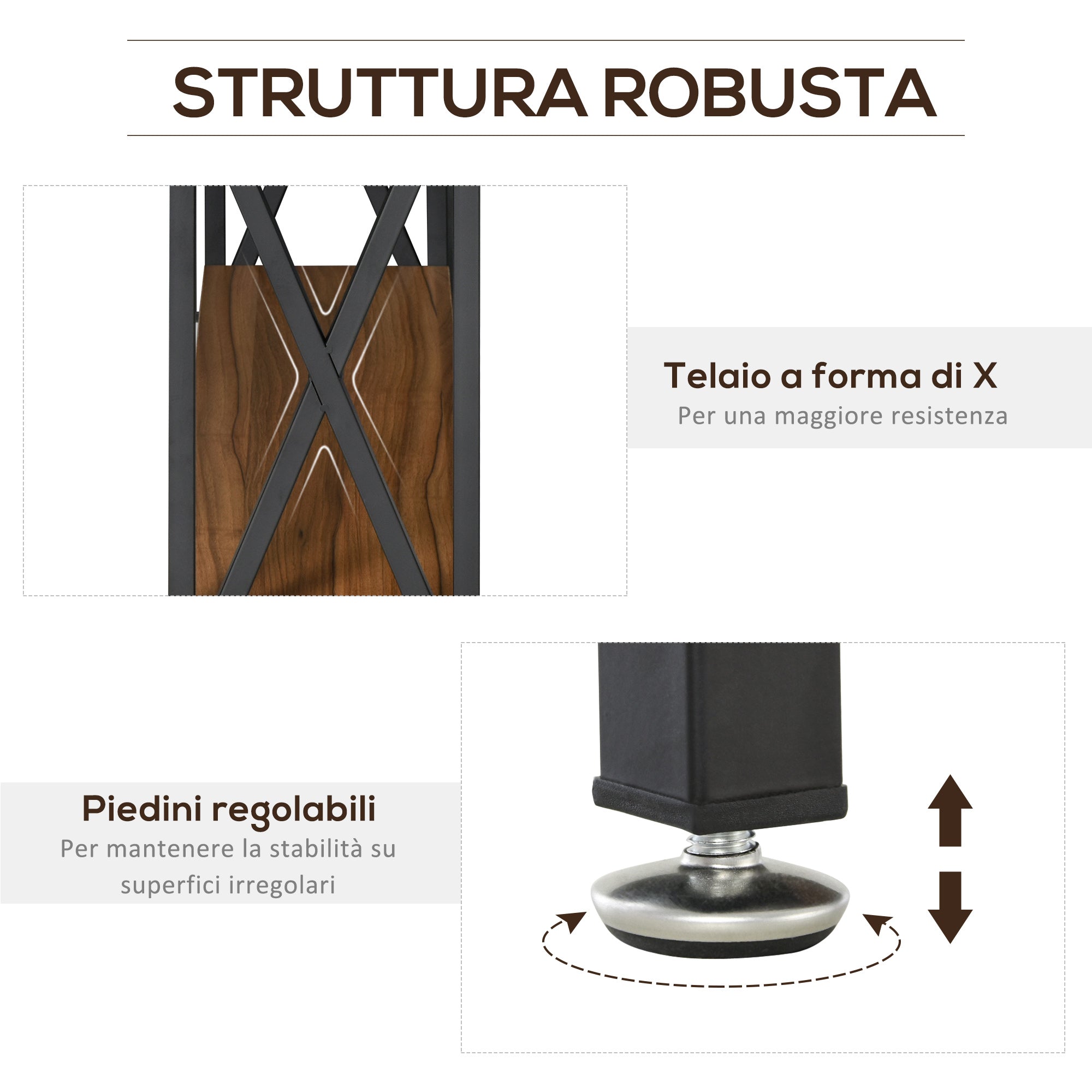 Tavolo Consolle per Ingresso 3 Ripiani 120x23,5x75 cm Grigio e Nero