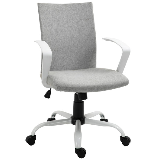 Sedia Ergonomica e Girevole da Ufficio in Tessuto Grigio 61x61x89-99 cm