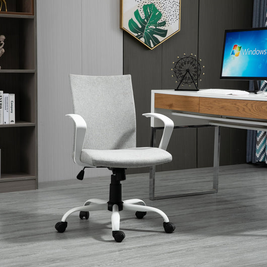 Sedia Ergonomica e Girevole da Ufficio in Tessuto Grigio 61x61x89-99 cm