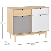 Mobile Multiuso con Due Ante 100x40x79,5 cm in Legno Multicolore