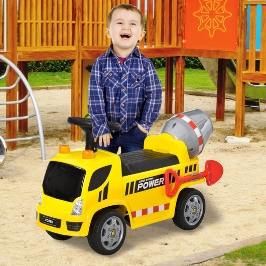 Camion Betoniera Cavalcabile per Bambini Giallo