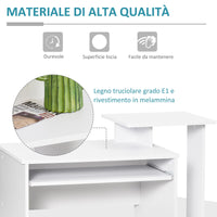 Scrivania da Ufficio 100x40x86,6 cm in Truciolare Bianco