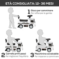 Auto Macchina Cavalcabile per Bambini con Licenza Mercedes Truck Power Bianca