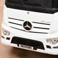 Auto Macchina Cavalcabile per Bambini con Licenza Mercedes Truck Power Bianca