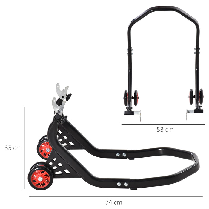 Cavalletto Alzamoto Posteriore Universale per Moto Sportive max 200Kg Nero