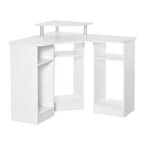 Scrivania Angolare da Ufficio 90x90x83,5 cm in Legno Bianco