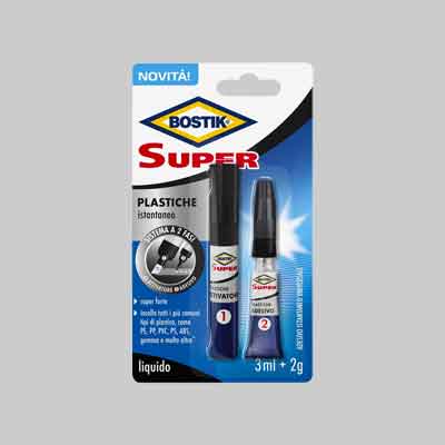 COLLA 'SUPER PLASTICA' BOSTIK 2 gr + 3 ml