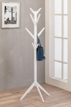 Appendiabiti in Legno 45x45x176 cm Arrow Bianco