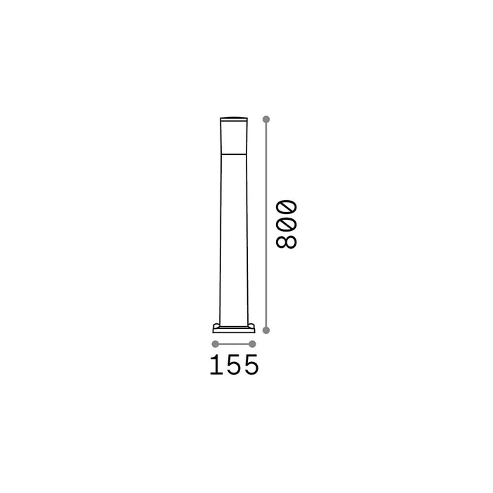 Piantana Moderna Atena Materie Plastiche Grigio 1 Luce E27