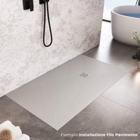 Piatto Doccia in Pietra 90x110 cm Bonussi Canton Grigio Chiaro