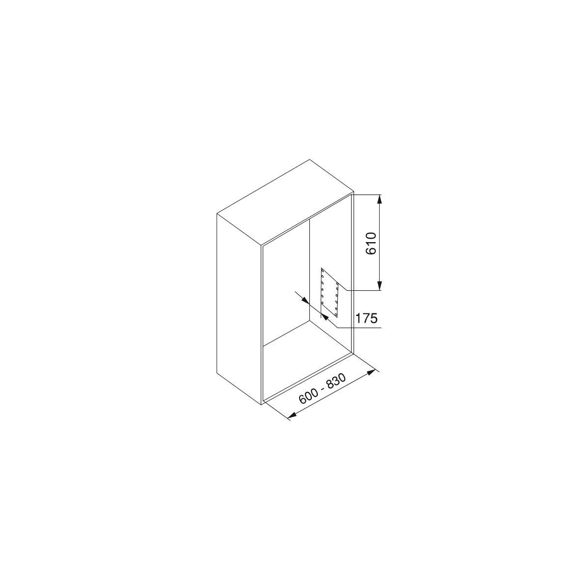 Appendiabiti per Armadio Hang H600 - 830 Verniciato Nero Acciaio e Tecnoplastica Emuca