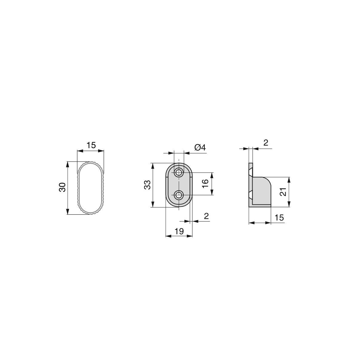 Kit Tubo per Armadio 30 x 15 mm Alluminio L 0,75 m Anodizzato Opaco Alluminio e Zama Emuca