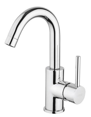 Rubinetto Miscelatore Monocomando Alto Girevole Lavabo in Ottone Cromato Bonussi