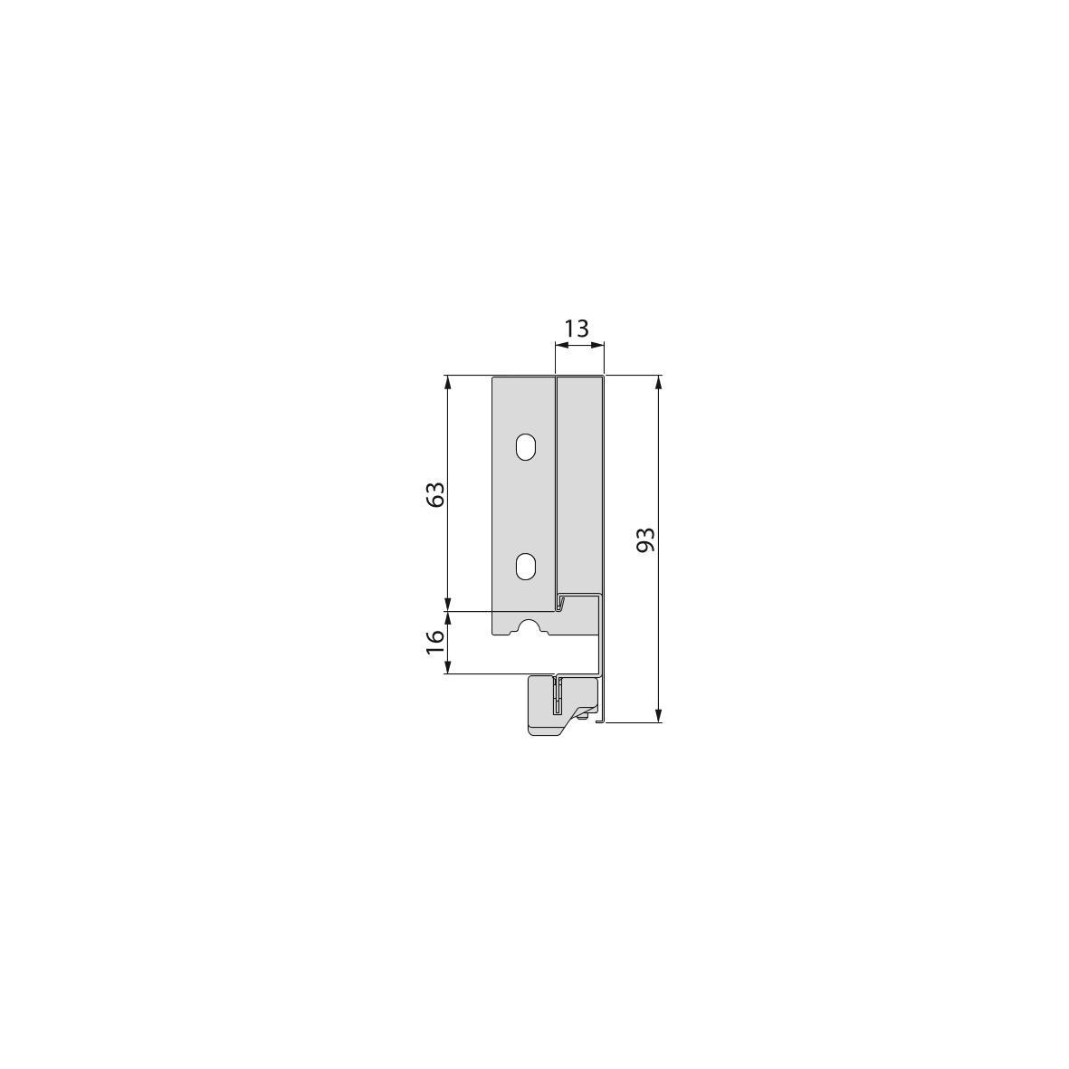 Cassetto Esterno Vertex 40 Kg H93 mm P 500 Grigio Antracite Acciaio Emuca