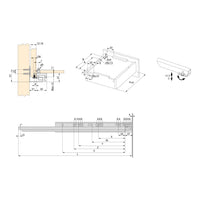 Guide a Scomparsa Silver per Cassetti ad Estrazione Totale P450 Zincato Bianco Acciaio Emuca