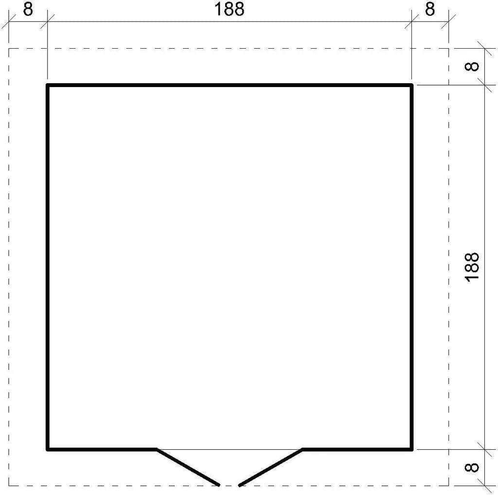 TIMBELA M309 Casetta da Giardino in Legno per Esterni - A200x204x204cm/3.53 m2