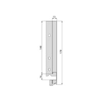 Cassetto Esterno Vertex 40 Kg H178 mm P 500 Grigio Antracite Acciaio Emuca