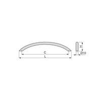 Maniglie per Mobile 10 mm Interasse 160 mm Acciaio Nichel Satinato 25 Pezzi Emuca