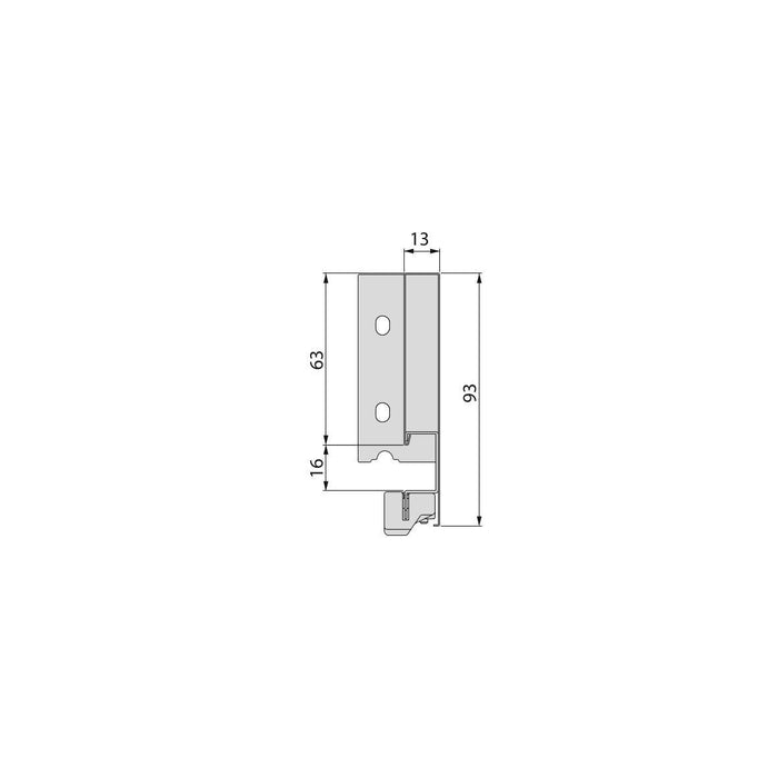 Cassetto Esterno Vertex 40 Kg H93 mm P 350 Verniciato Bianco Acciaio Emuca