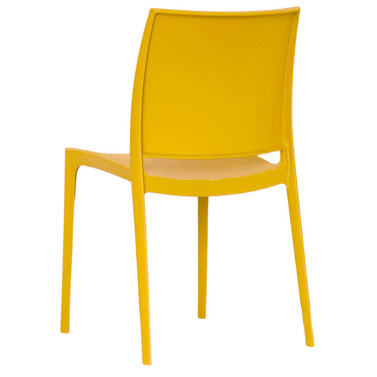 Sedia da sala da pranzo Altea in plastica colore Giallo Senape modello comfort