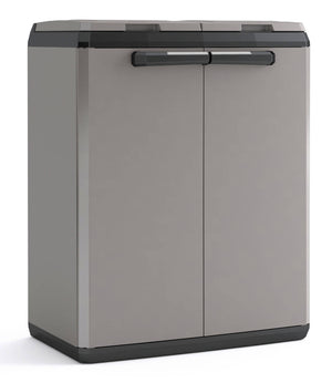 Armadio per Raccolta Differenziata 68x39x85 cm Keter Split Cabinet Basic Grigio