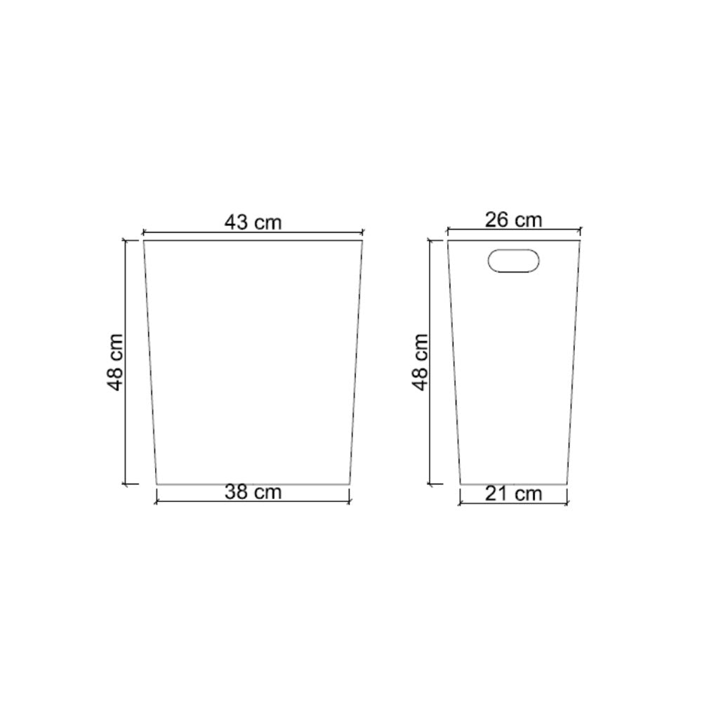 Porta Biancheria 'Koh-i-Noor' in ecopelle con sacca interna - cm 43x26x48h - Tortora