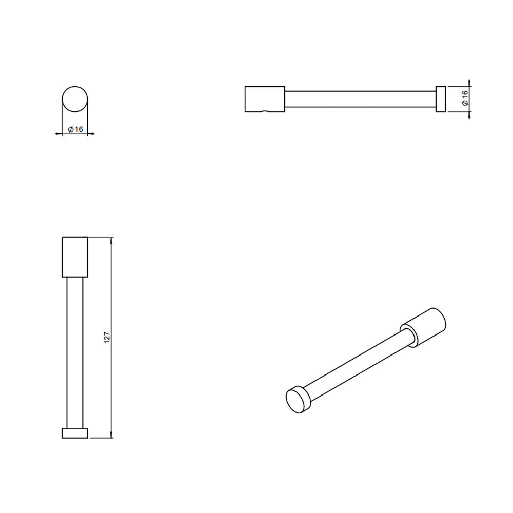 Porta rotolo sospeso in acciaio inossidabile lucido senza coperchio della collezione 'Logic' by Cosmic