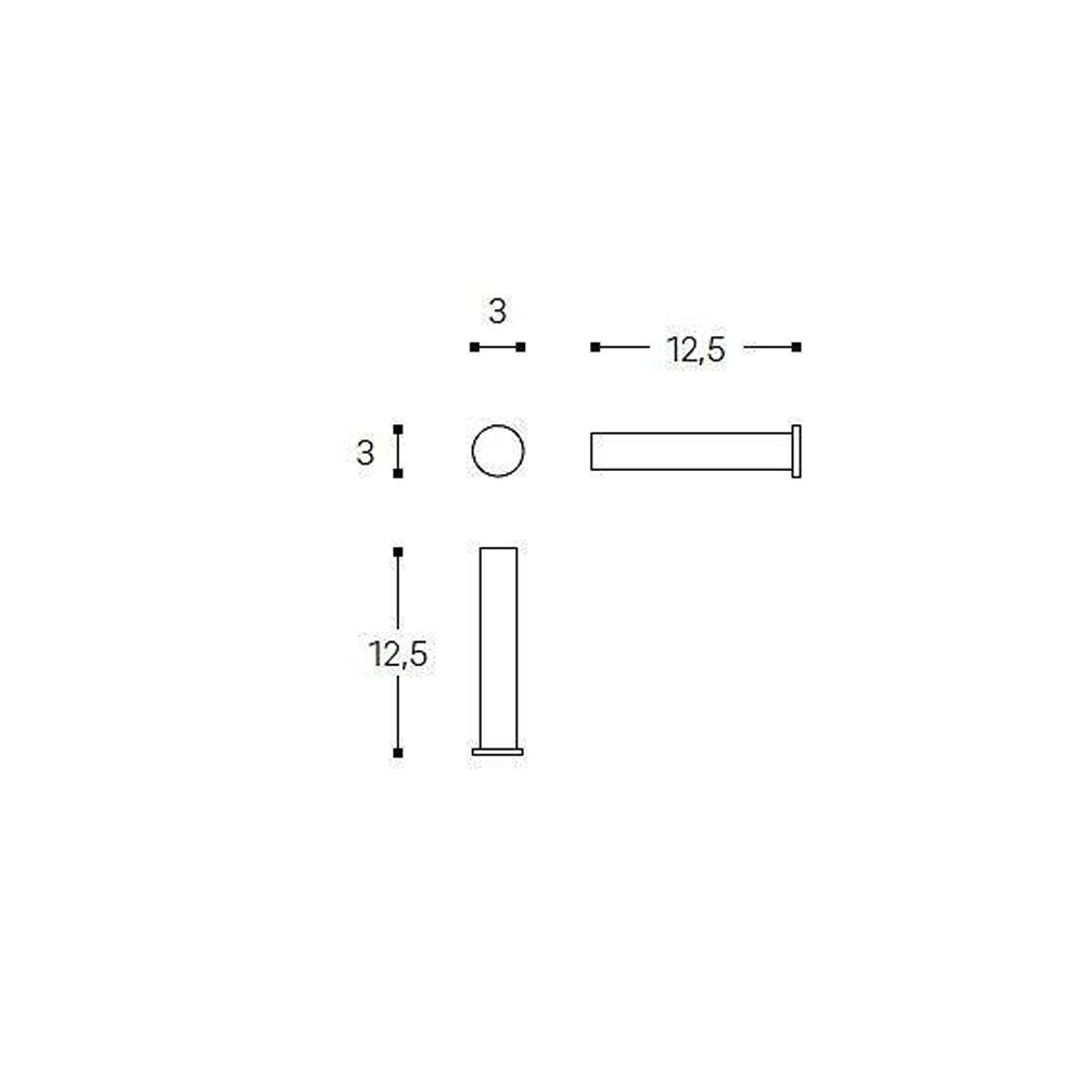 Porta rotolo sospeso in acciaio inossidabile satinato della collezione 'Logic' by Cosmic - senza coperchio