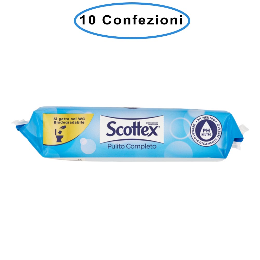 Scottex carta igienica umidificata ph neutro 10 confezioni da 42 salviette