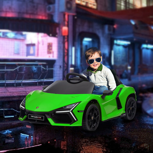 Macchina Elettrica per Bambini Licenza Lamborghini Revuelto 12V Guida Manuale e Telecomando Verde