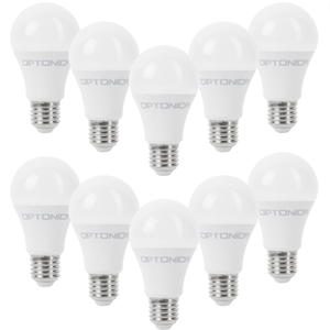 Lampadina led goccia e27 9watt resa 54watt risparmio energetico 6000k pezzi 10