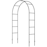 Arco per Rampicanti per Giardino ed Esterni 140x40x240 cm in Metallo Nero