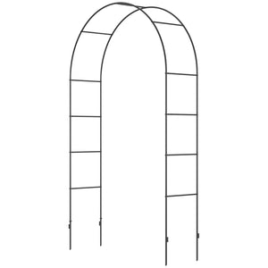 Arco per Rampicanti per Giardino ed Esterni 140x40x240 cm in Metallo Nero