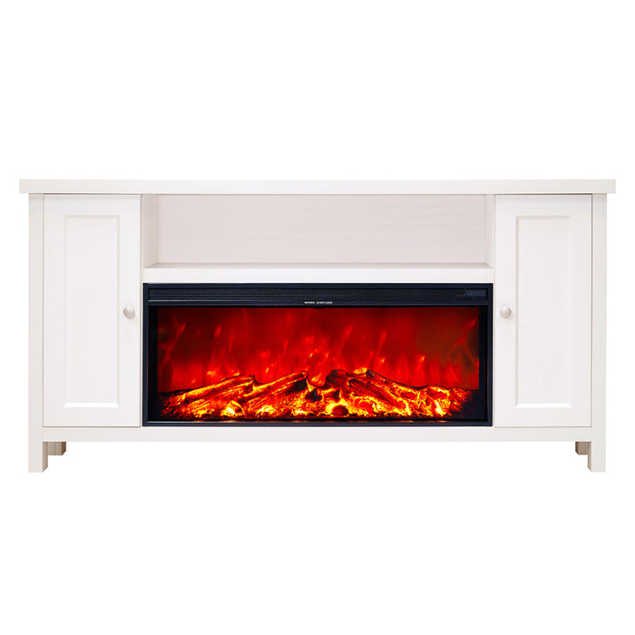 Camino Elettrico da Pavimento 75x150x30 cm Effetto Fiamma 1500W Mozart & Tasmania