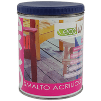 Ecolux smalto ecologico satinato acrilico ad acqua inodore per interno ed esterno *** tinta giallo, contenuto litri 0...