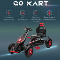 Go-Kart a Pedali per Bambini con Sedile Regolabile Rosso