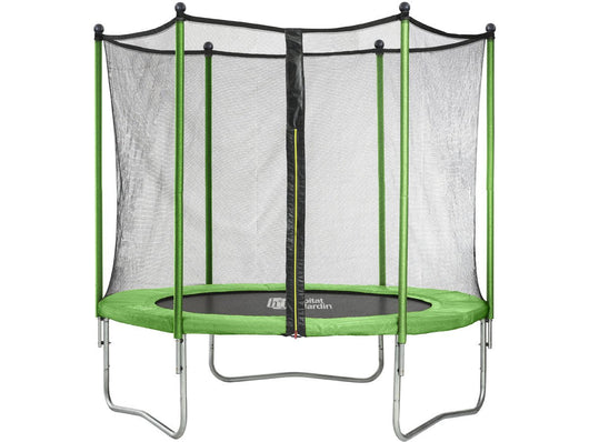 Trampolino 2,44 m Verde con Rete di Sicurezza 150 kg Habitat et Jardin