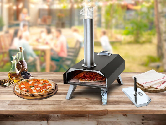 Habitat et Jardin Forno Pizza Master Acciaio Inox a Pellet per Esterno